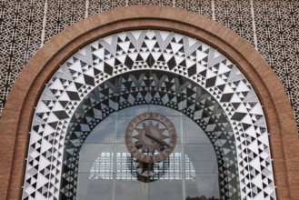 MARRAKECH, MOROCCO, APRIL 20, 2023, Modern oriental building of the central train station of