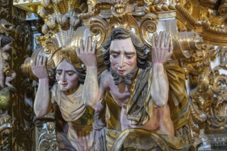 Inside the Sao Francisco Church of Salvador, located in the historical center of Salvador, in the
