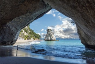 Scenic Cathedral Cove at Coromandel peninsula, New Zealand, Oceania
