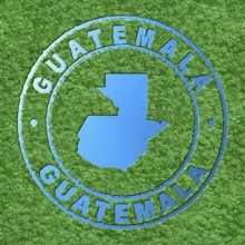 Map of Guatemala, Forest with Water Map, CO2 Reduction
