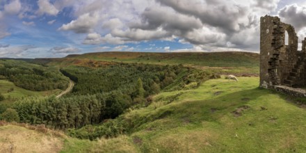 North York Moors landscape, looking over Newtondale with Skelton Tower on the right, seen from the