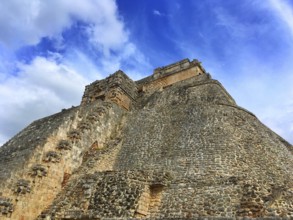 Majestic ruins in Uxmal, Mexico. Uxmal is an ancient Maya city of the classical period in
