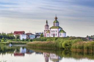 Landscape with Church of Elijah the Prophet in Suzdal, Russia, Europe