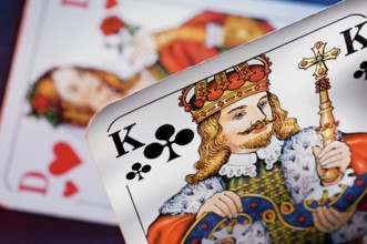 Playing cards King of Clubs and Queen of Hearts, Federal Republic of Germany