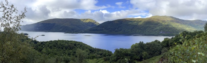 View from Ben Lomond, summit of Loch Lomond and the Trossachs National Park, Rowardennan, Scotland,