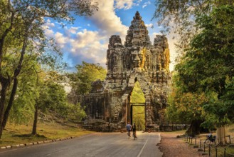 Angkor Thom Gate or Victory Gate near Siem Reap