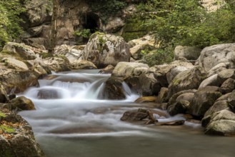 Natural monument Gaulschlucht gorge in Lana near Merano, South Tyrol