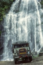 Shaktimaan army truck, tushar dhara waterfall, garhwal, uttarakhand, India, Asia