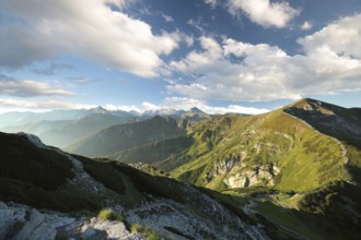 View of the Tatra Mountains during sunrise