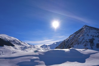 Cerler Ampriu mountain in Pyrenees of Huesca in Spain