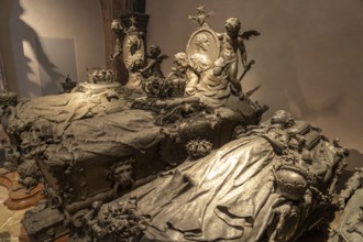 Sarcophagi in the Capuchin Crypt in Vienna, Austria, Europe