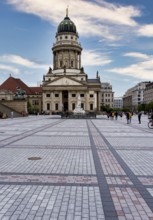 After the remodelling, monotonous-looking, newly designed Gendarmenmarkt in Berlin-Mitte, Germany,