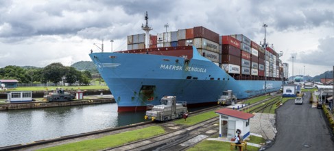 Miraflores locks, Panama Canal, Panama City, Panama, Central America