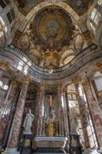 Interior of the Court Chapel of the Würzburg Residence, consecrated in 1743, Würzburg, Lower
