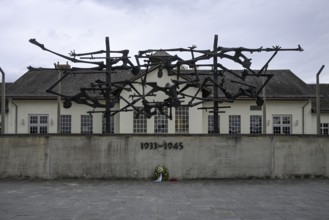 Sculpture by Nandor Glid in the former Dachau concentration camp, concentration camp memorial,