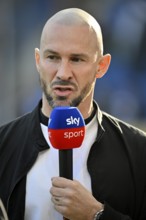 Coach Christian Ilzer TSG 1899 Hoffenheim Portrait in interview Microphone Microphone Logo SKY