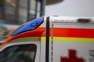 German Red Cross rescue vehicle on its way to the scene