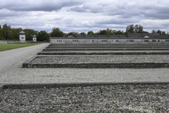 Reconstructed prisoner barracks in the former Dachau concentration camp, now a concentration camp