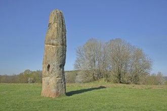 Menhir and cultural monument from the Neolithic period approx. 4000 years old and 6.5 metres high,