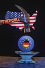 Symbolic image, free trade, USA, Donald Trump, impending tariff, punitive tariff, presidential