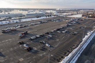 Detroit, Michigan - The relatively empty Cassens Transport Connor Yard where the carhaul company