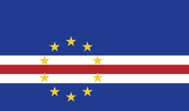 Flag of Cape Verde, Vector illustration