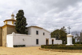 La Rabida, Spain - 14 March, 2022: view of the Monastery of Santa Maria de la Rábida