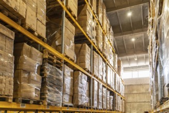 Close up warehouse view