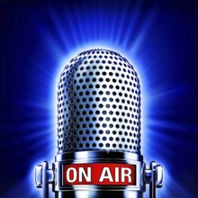 High resolution rendering of a microphone with a on air icon