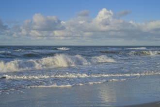Waves, Baltic Sea, beach, Kühlungsborn, Rostock district, Mecklenburg-Western Pomerania, Germany,