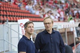 Jochen Saier (SC Freiburg Sports Director) and Sports Director Klemens Hartenbach (SC Freiburg) at