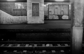 GDR, Berlin, 17 June 1990, Potsdamer Platz S-Bahn station, 28 years of ghost station
