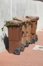 Organic bins, waste bins, Germany, Europe