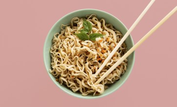 Top view delicious ramen concept