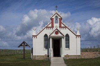 Italian Chapel, Catholic chapel, Lamb Holm, Orkney Islands, Scotland, Great Britain