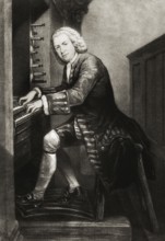 Johann Sebastian Bach, 1685, 1750, German composer, digital edited