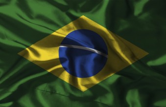Brazil flag with texture on a background