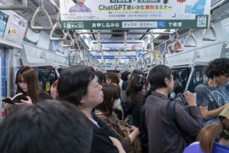 Full underground, rush hour, Tokyo, Japan, Asia