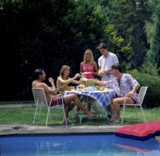 Garden party young people Swimming pool, pool