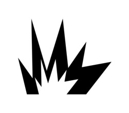 Explosion icon illustrated in vector on white background