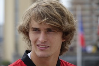 Portrait of German tennis player Alexander Zverev in an interview, Rolex Monte-Carlo Masters,