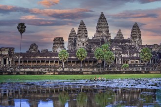 Angkor Wat temple at sunset. Siem Reap. Cambodia