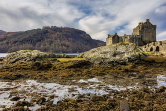 Eilean Donan Castle on Loch Duich at Done, Scotland, United Kingdom, Europe