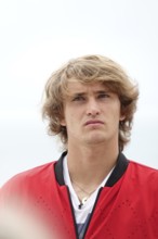 Portrait of German tennis player Alexander Zverev in an interview, Rolex Monte-Carlo Masters,