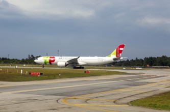TAP Air Portugal Airbus A330-941 plane, Aeroporto Francisco Sa Carneiro, Porto airport, Portugal,