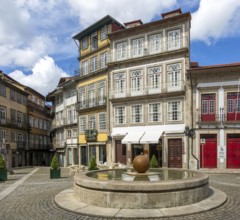 Historic buildings Largo da Misericórdia, city centre of Guimaraes, northern Portugal