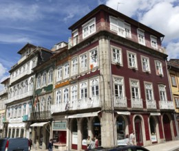Historic buildings Largo do Toural and Rua de Santa Antonio, city centre Guimaraes, northern