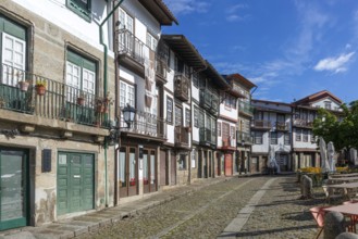 Historic buildings in Praça de São Tiago, city of Guimaraes, northern Portugal