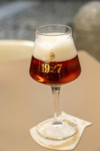 Close upon glass of Super Bock 1927 Indian Pale Ale IPA beer, Portugal, Europe