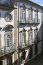 Historic building facade, city centre of Guimaraes, northern Portugal